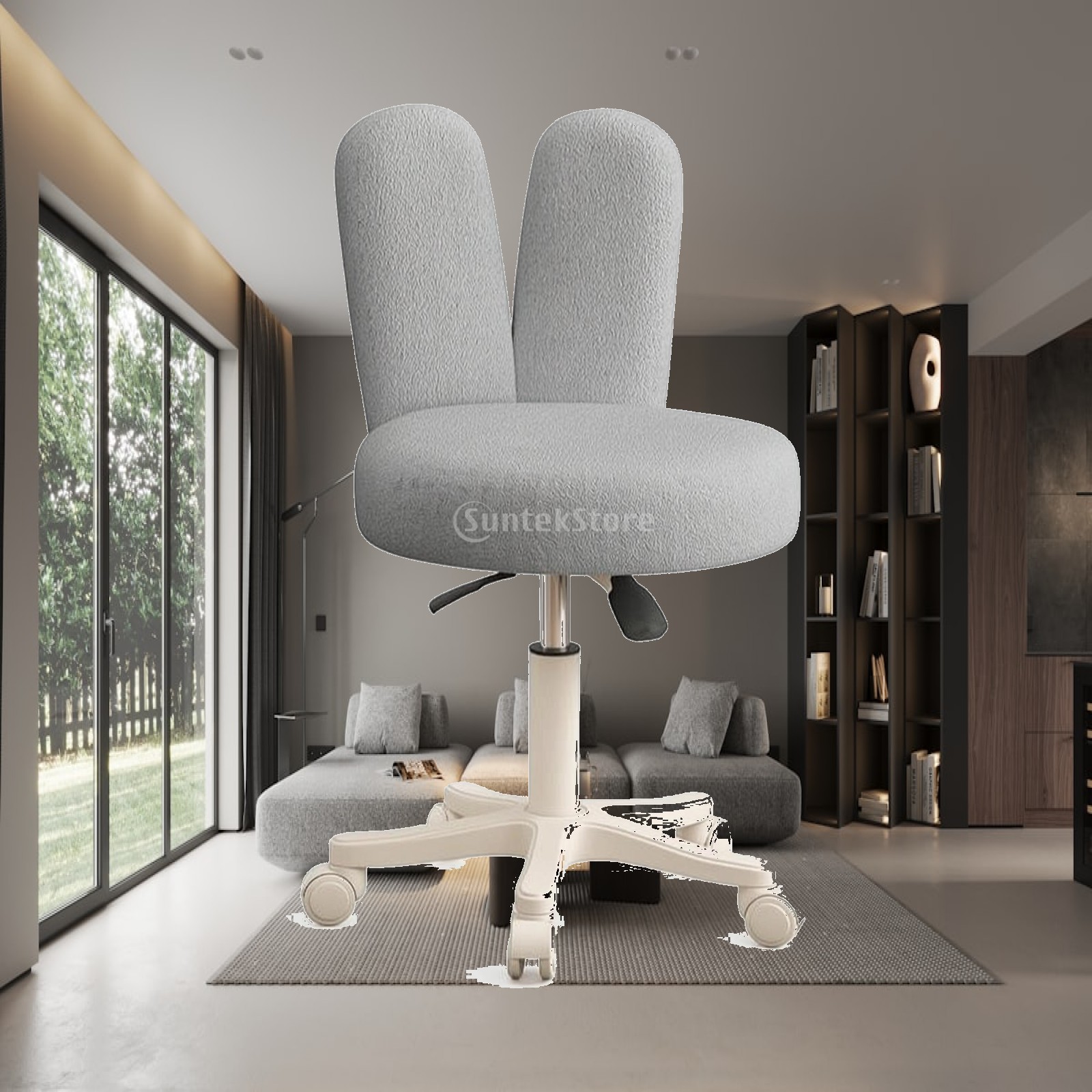 Makeup - Sgabello Girevole con Schienale Regolabile in