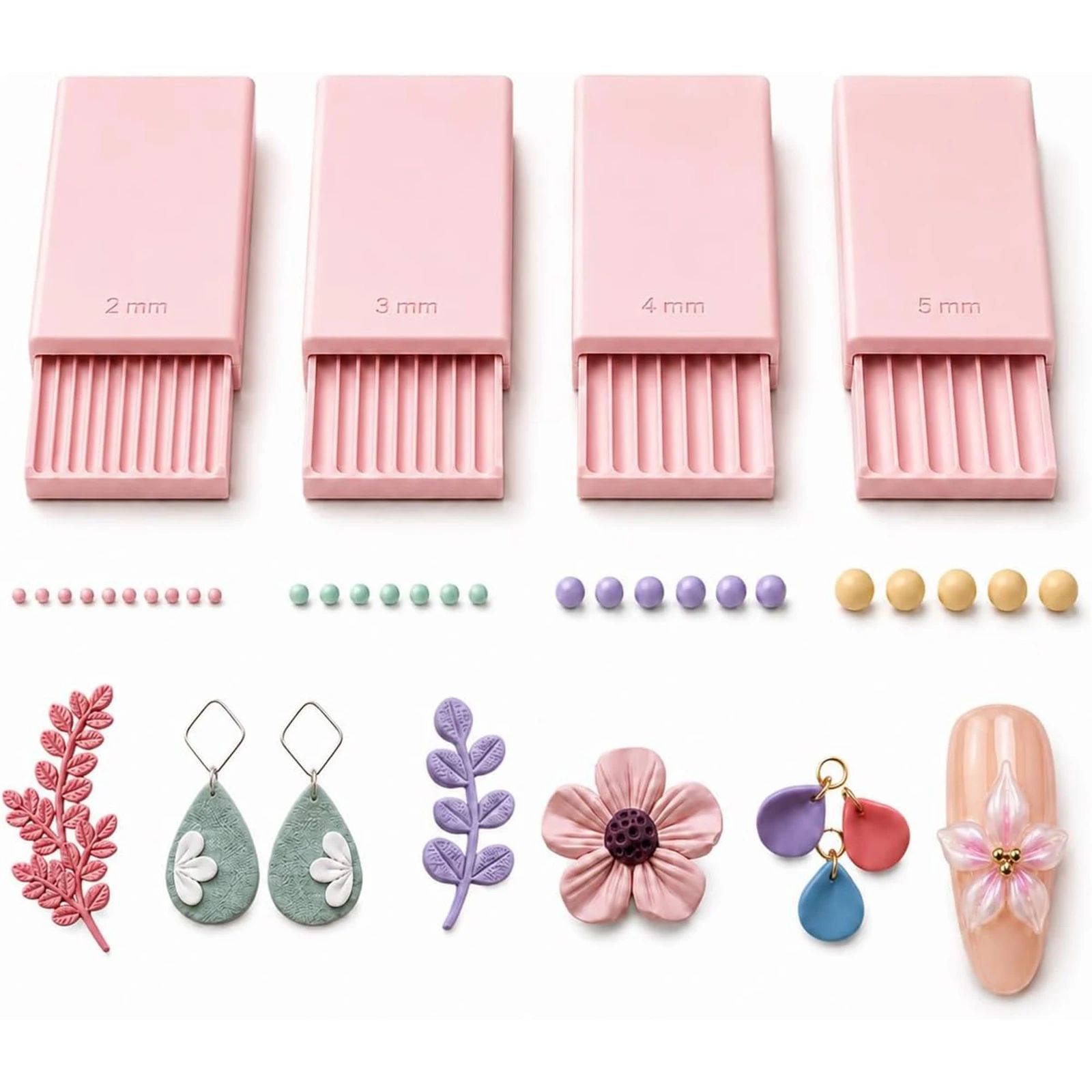 Nail Art - 4 Pezzi Strumento per Creare Sfere