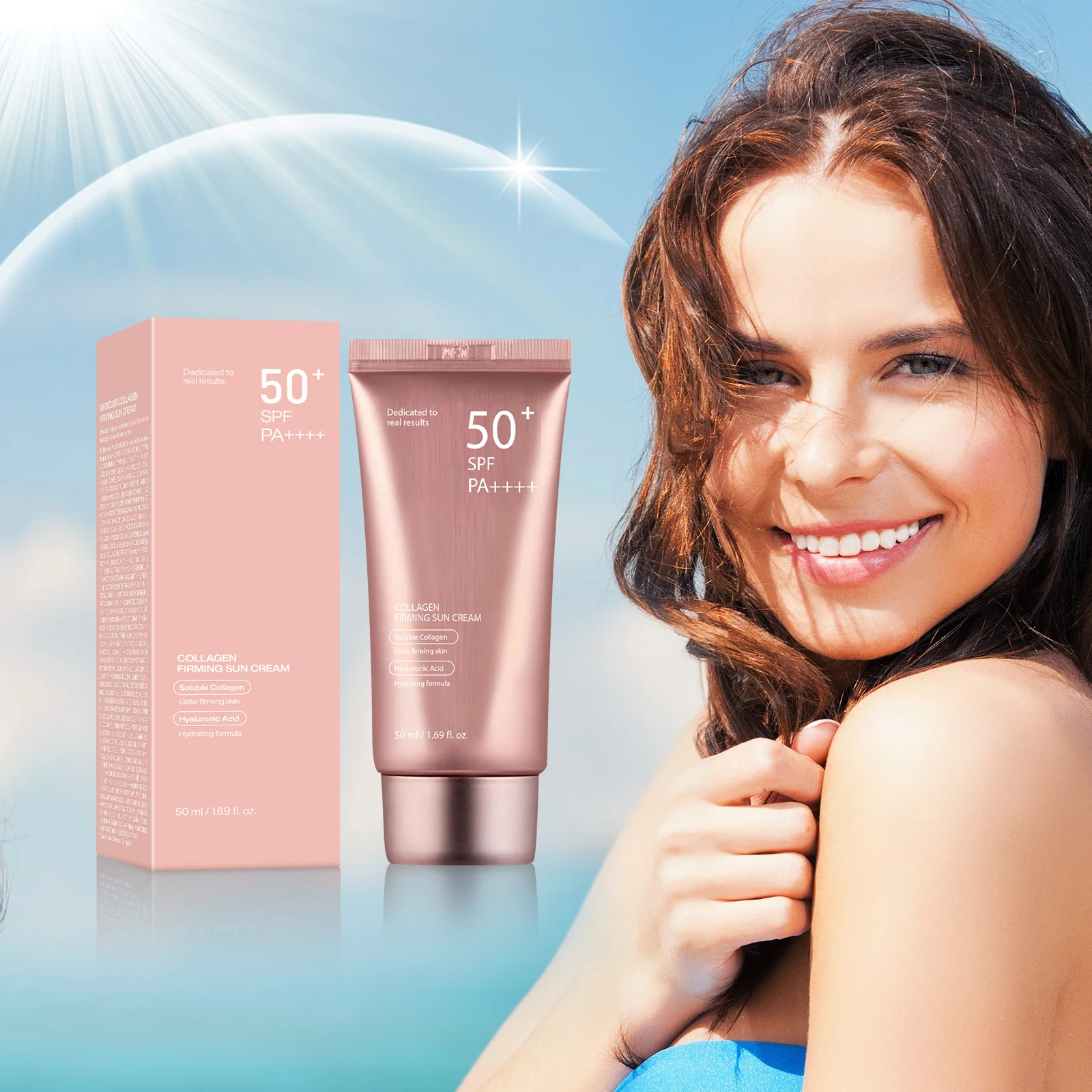 Spf 50 Waterproof Sunscreen - Crema solare SPF50 PA+++ Impermeabile, Leggera