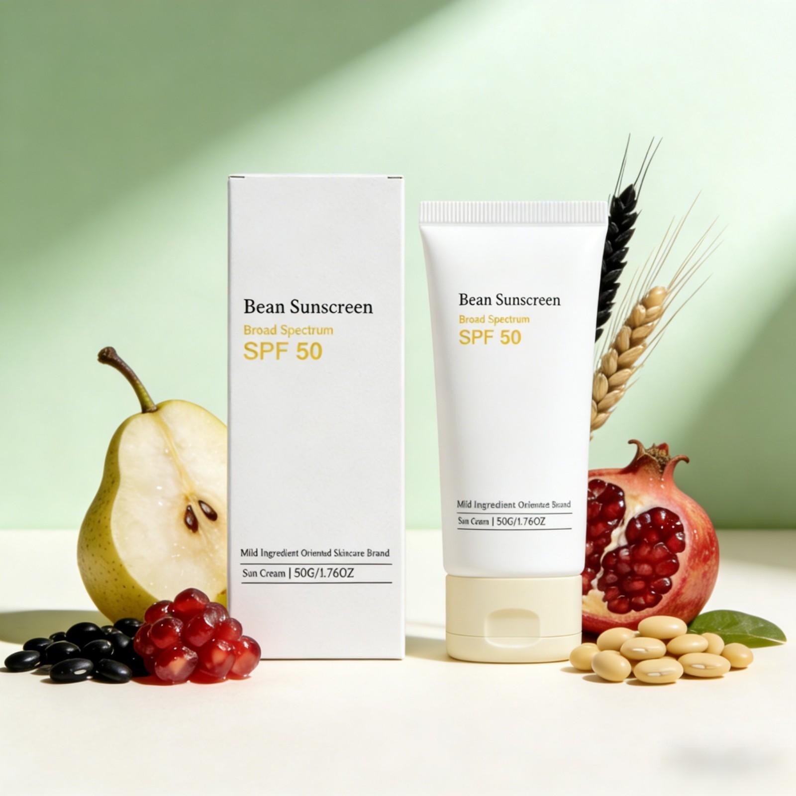 Spf 50 Waterproof Sunscreen - Crema Solare Coreana alla Fagiola SPF