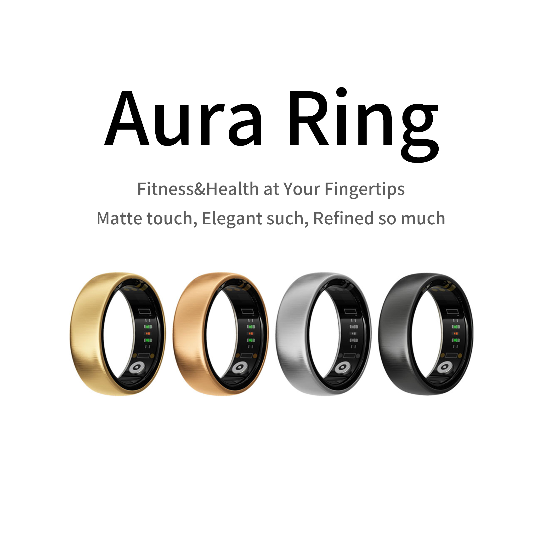 Health Monitors - Anello Smart AURA Matt per Fitness