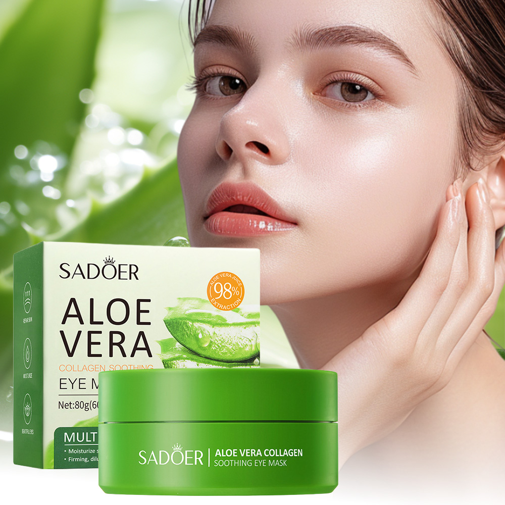 Collagen Under Eye Patches - SADOER Maschera Occhi Lenitiva all'Aloe Vera