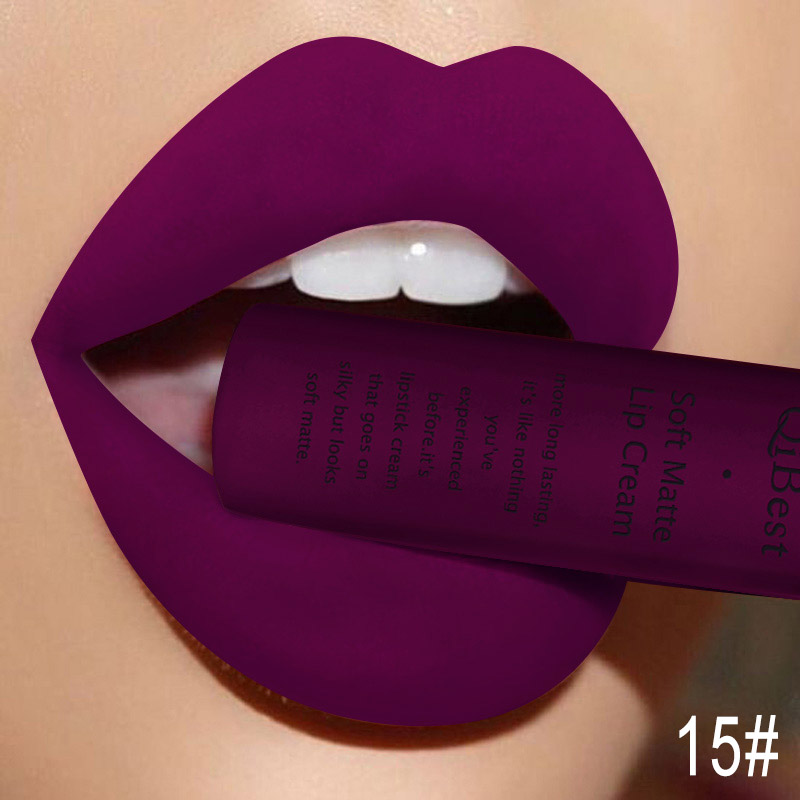 Matte Velvet Lip Tint Long Lasting - QIBEST Sexy Velluto Opaco Lip Gloss