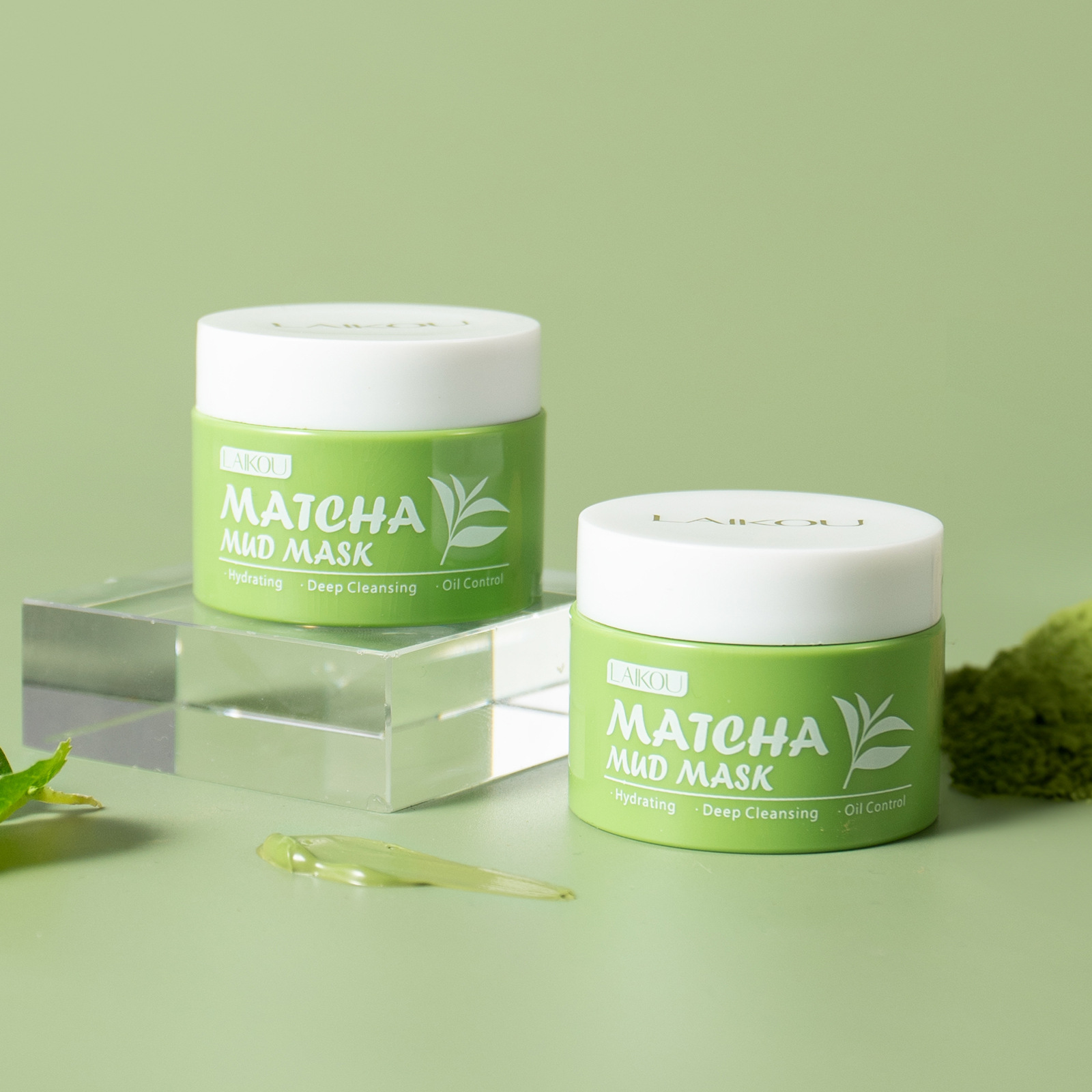 Green Tea Cleansing Clay Mask - LAIKOU Maschera di Argilla al Tè