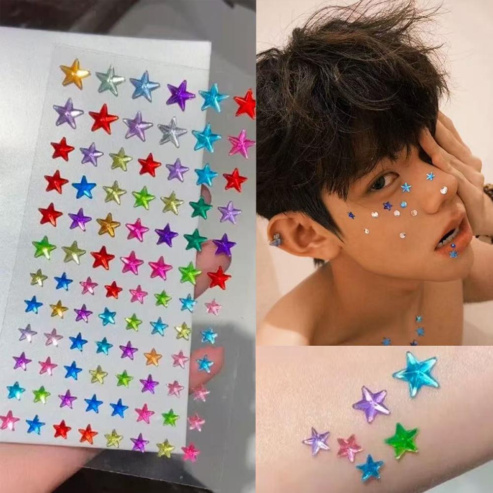 Nail Art - Strass Adesivi per Viso, Gemme di