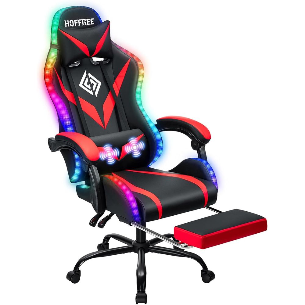 Massage - Sedia da gaming ergonomica con schienale