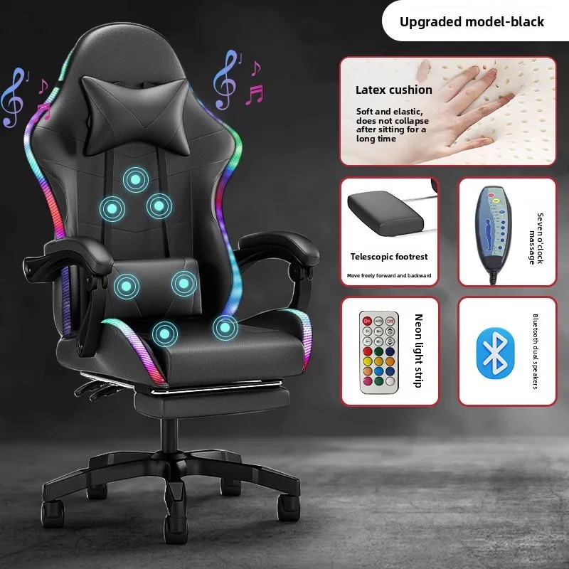 Massage - Sedia da Gaming con Luci e