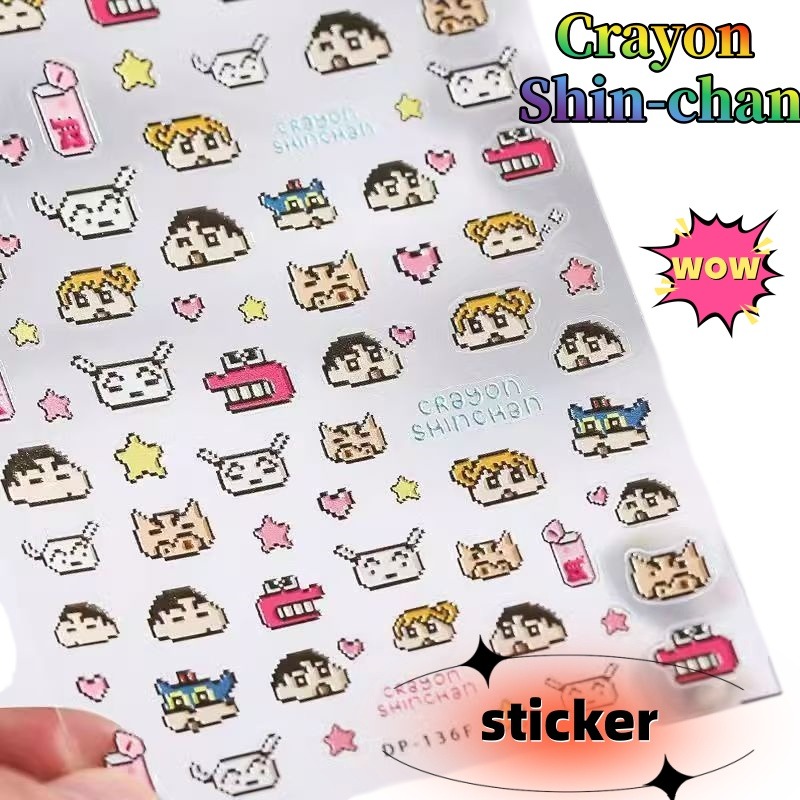 Nail Art - Quaderno Creativo Crayon Shin-chan con Adesivi