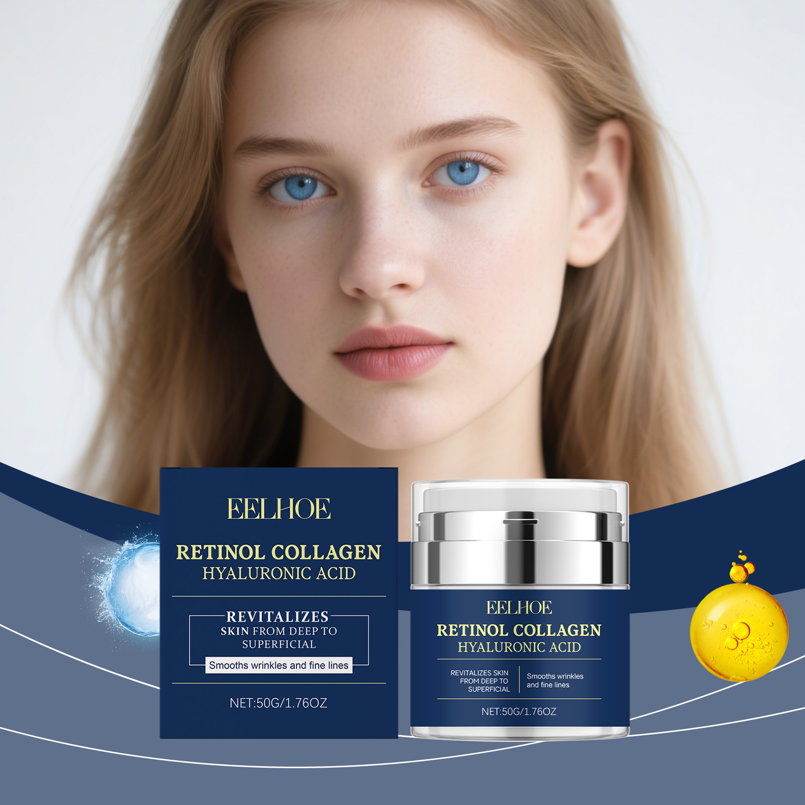 Retinol Anti Wrinkle Cream - EELHOE Retinolo Crema al collagene Rimozione
