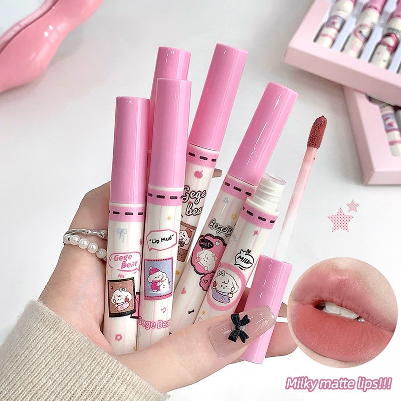 Set di 6 Rossetti in Crema Geg - Matte Velvet Lip Tint Long Lasting recensione e prezzo