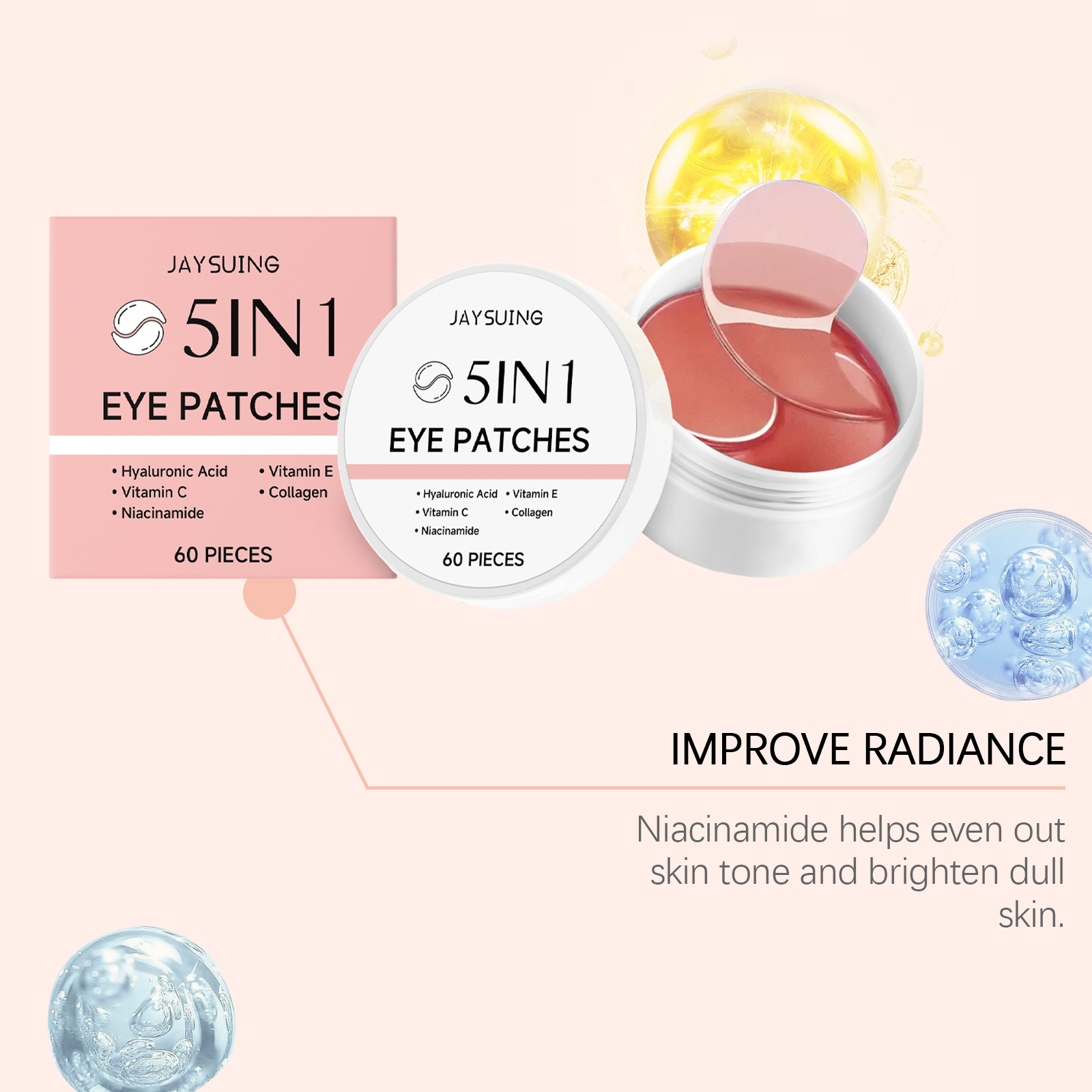 JAYSUING Set di 60 Patch Occhi - Collagen Under Eye Patches recensione e prezzo