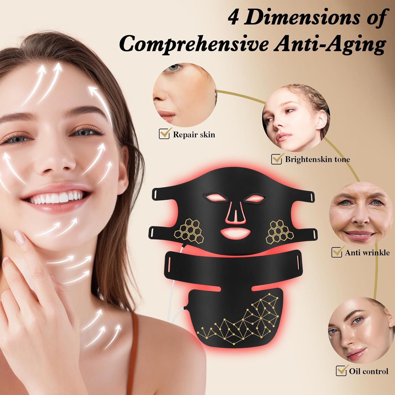 Maschera al Silicone LED 2 in  - Led Light Therapy Face Mask recensione e prezzo