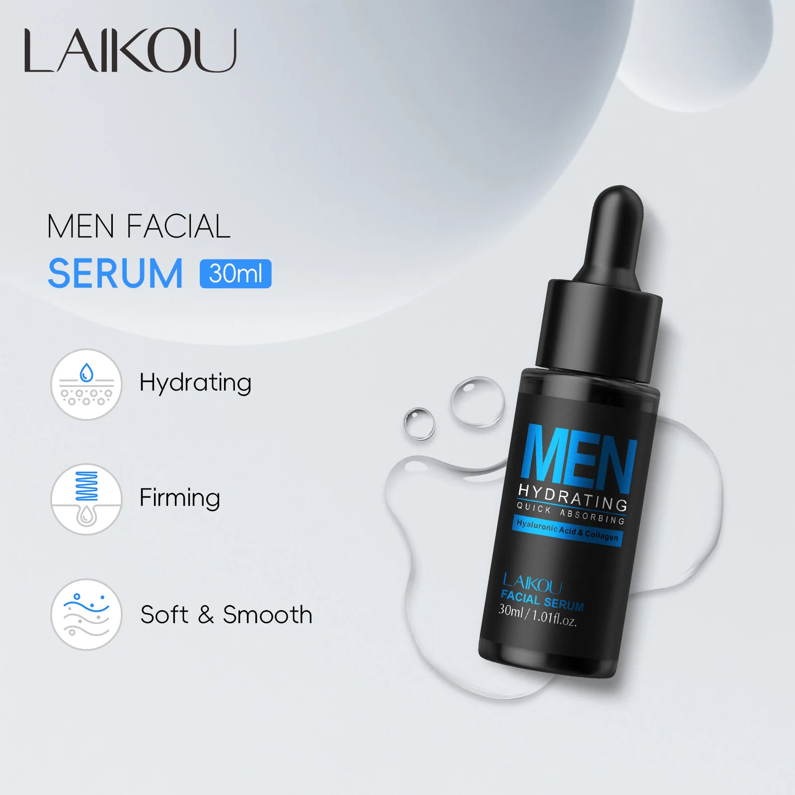 Mens 30ml Siero Viso Idratante - Hyaluronic Acid Facial Serum recensione e prezzo