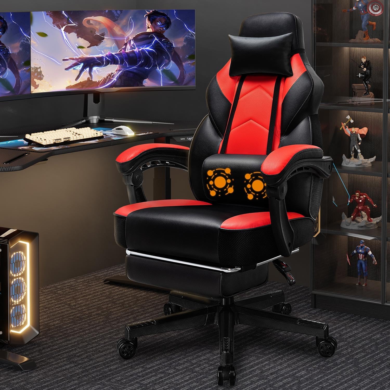 Sedia da Gaming con Poggiapied - Massage recensione e prezzo