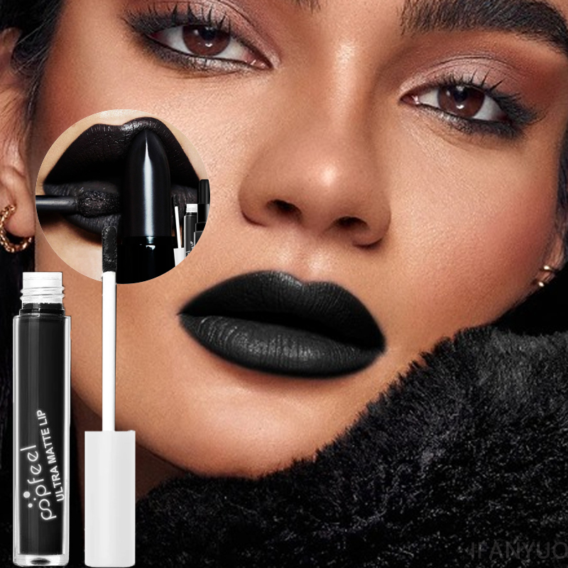 Rossetto liquido nero opaco pu - Matte Velvet Lip Tint Long Lasting recensione e prezzo
