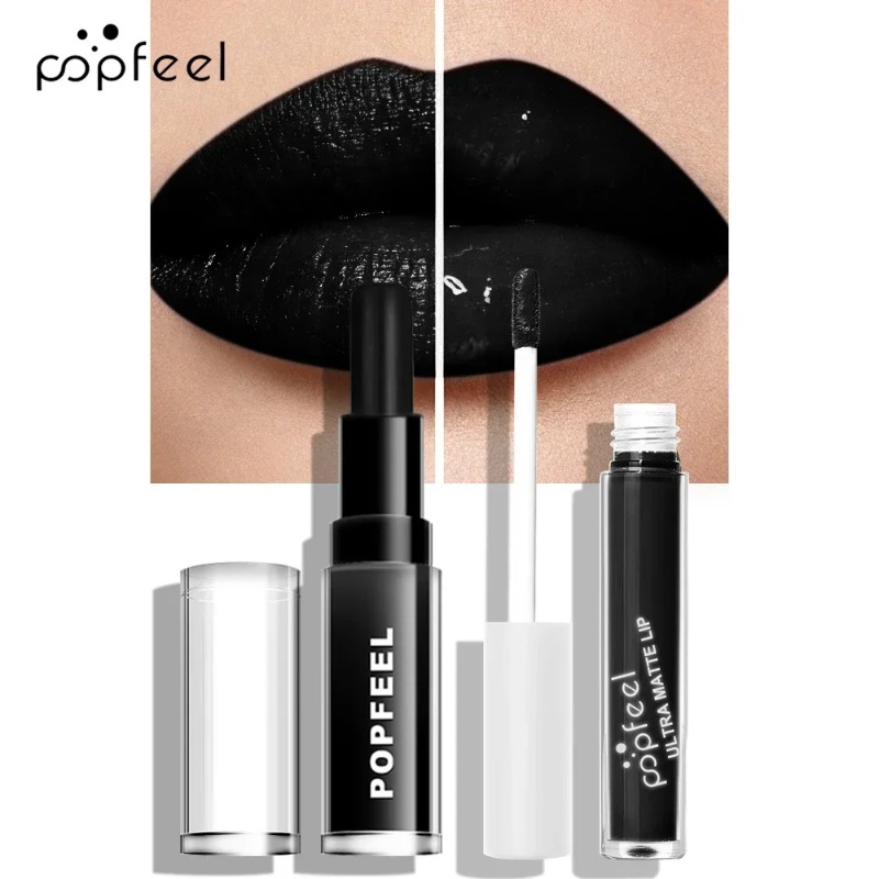 Rossetto liquido nero opaco pu - Matte Velvet Lip Tint Long Lasting recensione e prezzo