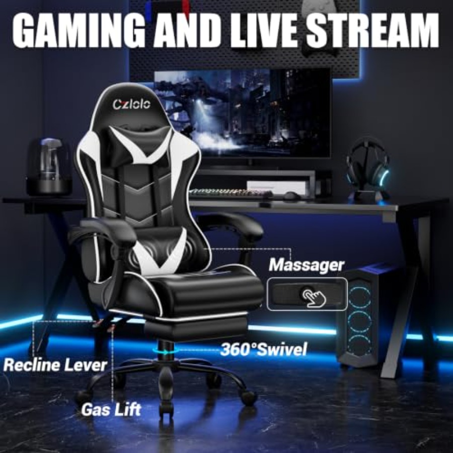 Sedia da Gaming con Poggiapied - Massage recensione e prezzo