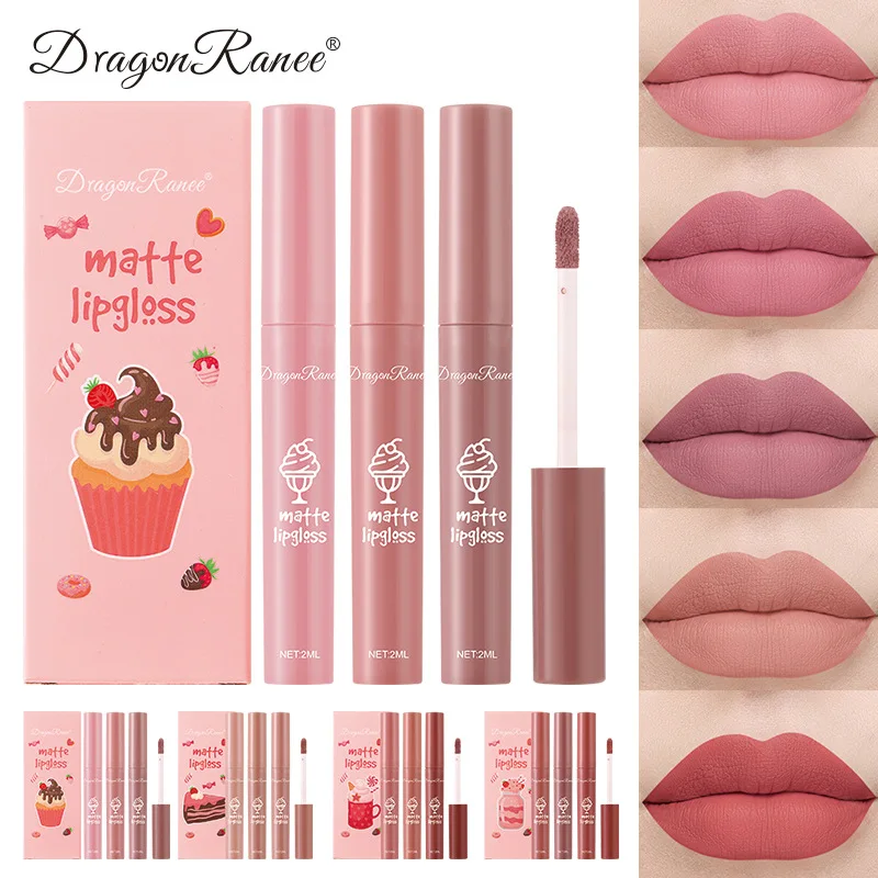 Set di 3 Rossetti Liquidi Opac - Matte Velvet Lip Tint Long Lasting recensione e prezzo