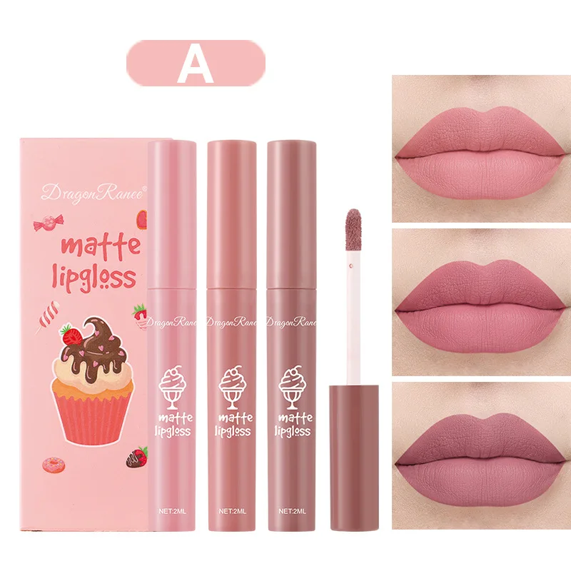 Set di 3 Rossetti Liquidi Opac - Matte Velvet Lip Tint Long Lasting recensione e prezzo