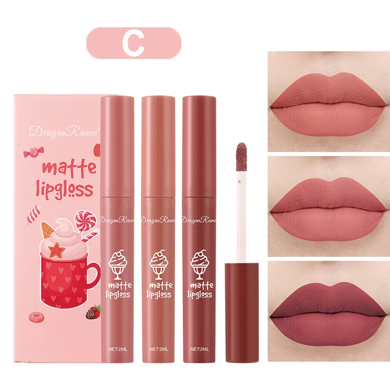 Set di 3 Rossetti Liquidi Opac - Matte Velvet Lip Tint Long Lasting recensione e prezzo