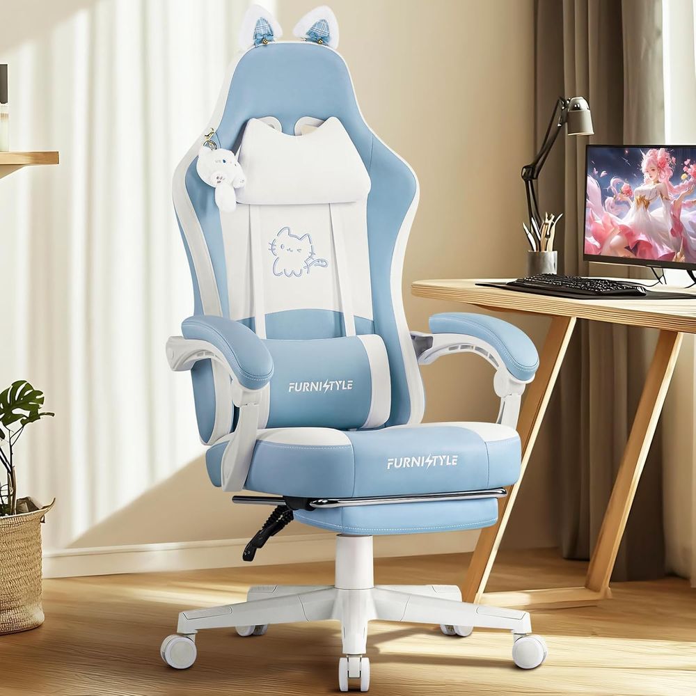 Sedia da Gaming Ergonomica Blu - Massage recensione e prezzo